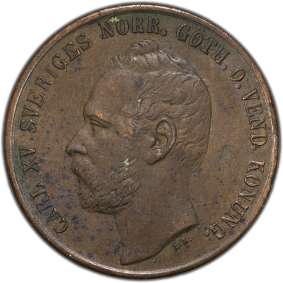 Sweden 1867 5 Ore Coin KM #707