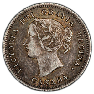 SOLD Canada 1899 5 Cents Silver Coin - VF+