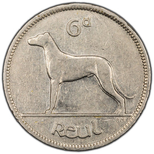 Ireland 1935 6 Pence Coin KM #5 - Cleaned