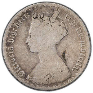 SOLD Great Britain 1860 MDCCCLX One Florin Silver Coin KM #746.1