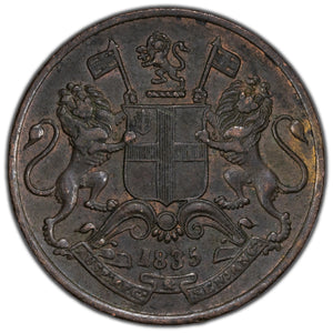 SOLD East India Company 1835 1/4 Anna Coin KM #446