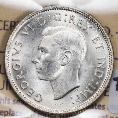 SOLD Canada 1944 25 Cents Quarter Silver Coin - ICCS MS-64
