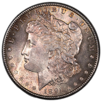 United States 1891-S $1 Morgan Dollar Silver Coin - BU