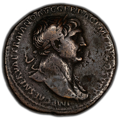 SOLD Ancient Rome Trajan 103-111 BC Sestertius AE Coin RIC #486 Sear #3194