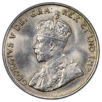 Canada 1922 5 Cents Nickel Coin - AU+