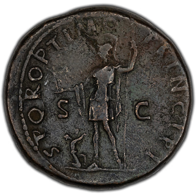 SOLD Ancient Rome Trajan 103-111 BC Sestertius AE Coin RIC #486 Sear #3194