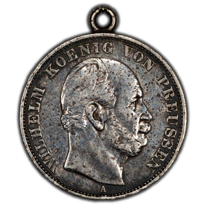SOLD Germany Prussia 1871 A Thaler Silver Coin KM #500 - Jewellery Mounted