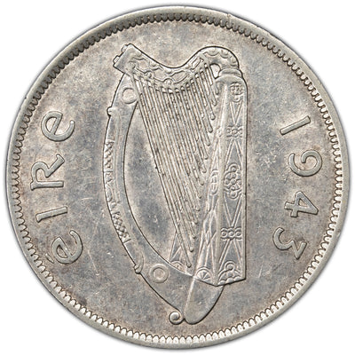 SOLD Ireland 1943 Half Crown Silver Coin SP #6633 - Key Date