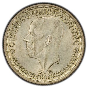SOLD Sweden 1950 2 Kronor Silver Coin KM #815