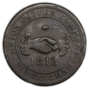 SOLD Great Britain 1812 Birmingham One Penny Token Withers #335
