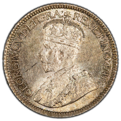 Canada 1929 10 Cents Dime Silver Coin - UNC