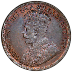 SOLD Canada 1918 One Large Cent Coin - MS-62
