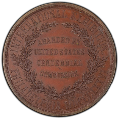 United States 1876 Centennial Exhibition Philadelphia Bronze Medal 76.5mm