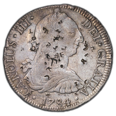 SOLD Mexico 1784 Mo-FM 8 Reales Silver Coin KM #106 - Chopmarked