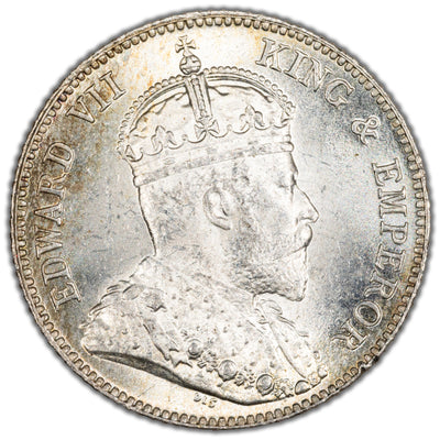 Hong Kong 1904 10 Cents Silver Coin KM #13