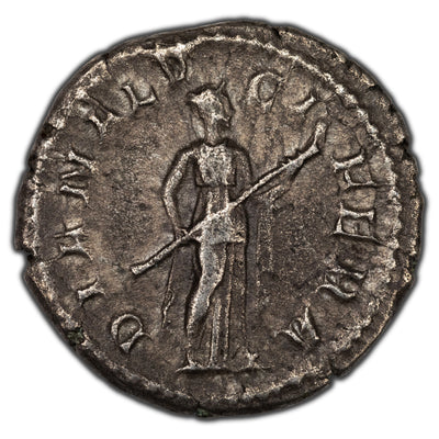 SOLD Ancient Rome Gordian III AD 241 Denarius Silver Coin RIC #127 - "Diana Lvcifera"
