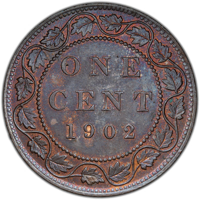 Canada 1902 One Large Cent Coin - MS-60