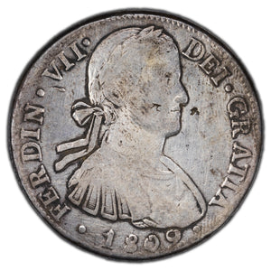SOLD Mexico 1809 Mo-TH 8 Reales Silver Coin KM #110 - Chopmark