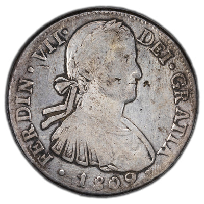 SOLD Mexico 1809 Mo-TH 8 Reales Silver Coin KM #110 - Chopmark