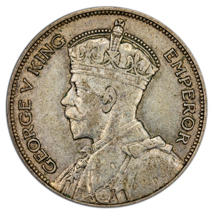 SOLD New Zealand 1933 1/2 Half Crown Silver Coin