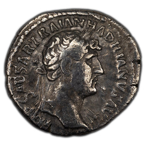 SOLD Ancient Rome Hadrian AD 119-121 Denarius Silver Coin RIC #80 RSC #1019
