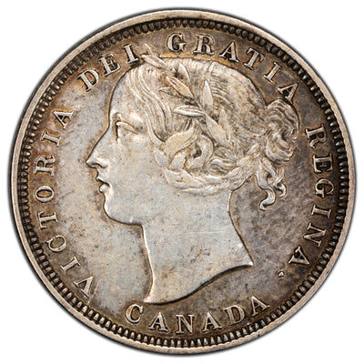 SOLD Canada 1858 20 Cents Silver Coin - One Year Type! - VF-30