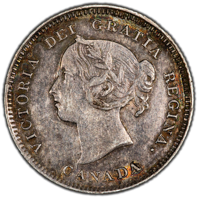 Canada 1888 5 Cents Silver Coin - EF