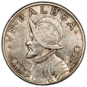 SOLD Panama 1934 1 One Balboa Silver Coin KM #13