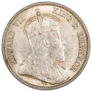 Hong Kong 1902 10 Cents Silver Coin KM #13