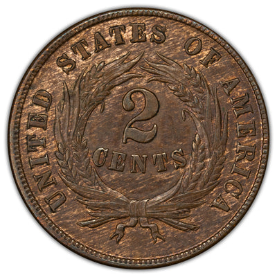 SOLD United States 1865 Plain 5 2 Cents Coin