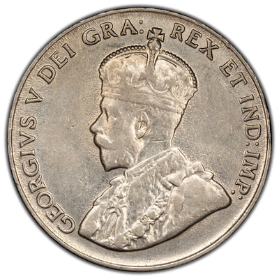 Canada 1924 5 Cents Nickel Coin - EF-45