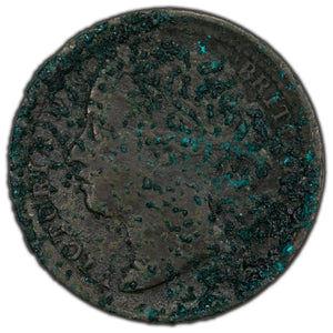 SOLD Great Britain 1866 1/3 Farthing Coin KM #750 - Heavy Corrosion