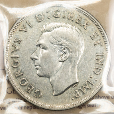 SOLD Canada 1947 ML Maple Leaf $1 Silver Dollar Coin - ICCS VF-30
