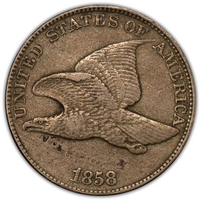 SOLD United States 1858 Large Letters Flying Eagle Cent Coin