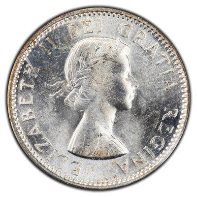 Canada 1956 10 Cents Dime Silver Coin - ICCS MS-66