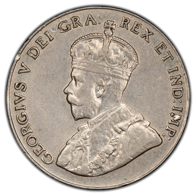 Canada 1928 5 Cents Nickel Coin - Almost Uncirculated