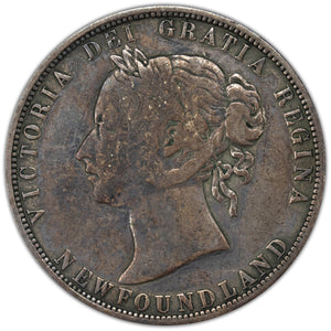 SOLD Newfoundland 1880 50 Cents Half Dollar Silver Coin - Very Good