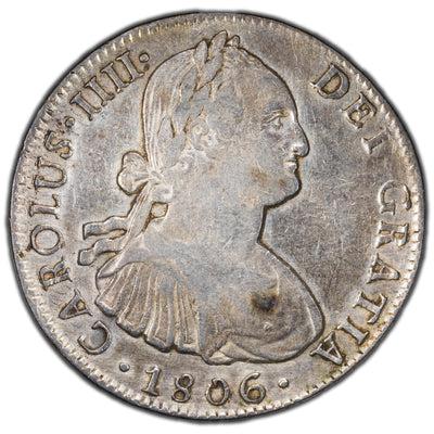 Mexico 1806 Mo-TH 8 Reales Silver Coin KM #109