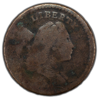 SOLD United States 1794 High Relief Head Liberty Cap Half Cent Coin - Filler / Slick Reverse