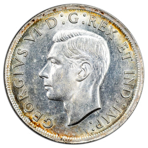SOLD Canada 1939 2xHP $1 Silver Dollar Coin - AU-50