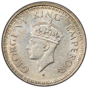 SOLD India 1945 1/4 Rupee Silver Coin KM #547