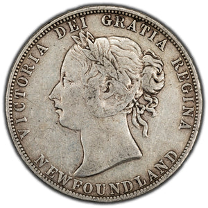 SOLD Newfoundland 1894 50 Cents Half Dollar Silver Coin - Very Fine