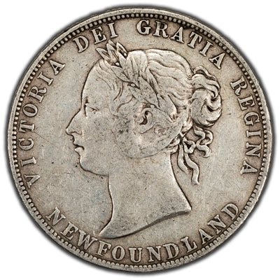 SOLD Newfoundland 1894 50 Cents Half Dollar Silver Coin - Very Fine