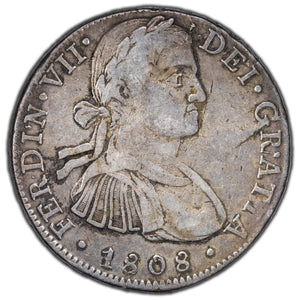 SOLD Mexico 1808 Mo-TH 8 Reales Silver Coin KM #110 Ferdinand VII