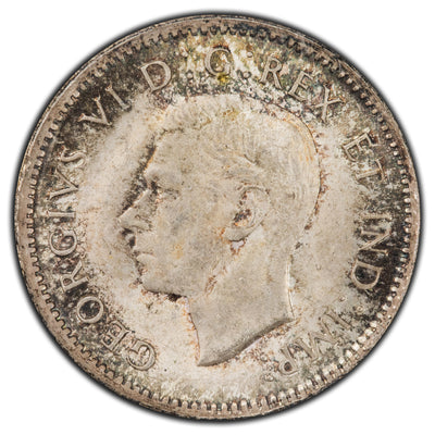 Canada 1937 10 Cents Dime Silver Coin - ICCS MS-65