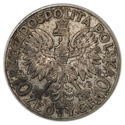 Poland 1932 10 Złote Silver Coin Y #22