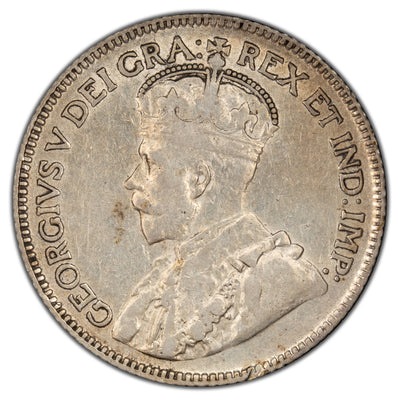 Canada 1936 Bar 25 Cents Quarter Silver Coin