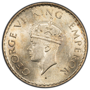 SOLD India 1945 1/4 Rupee Silver Coin KM #545