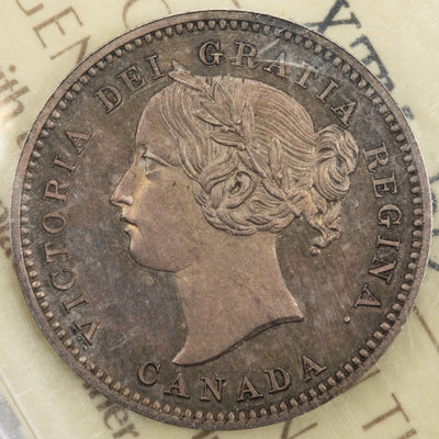 SOLD Canada 1858 Plain Edge 10 Cents Dime Silver Coin - ICCS Specimen SP-64 Cameo