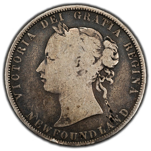 SOLD Newfoundland 1873 50 Cents Half Dollar Silver Coin